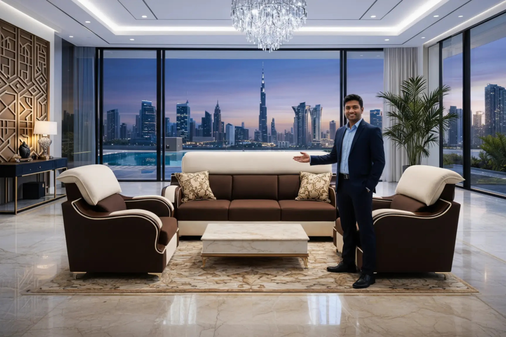 Curved Sofa Set